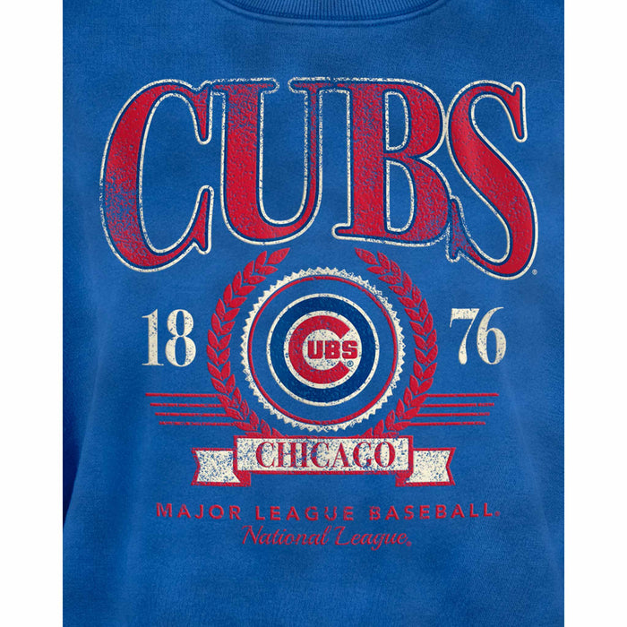Chicago Cubs Women's New Era Established 1876 Crewneck Sweatshirt