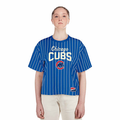 Chicago Cubs Women's New Era Pinstripe T Shirt