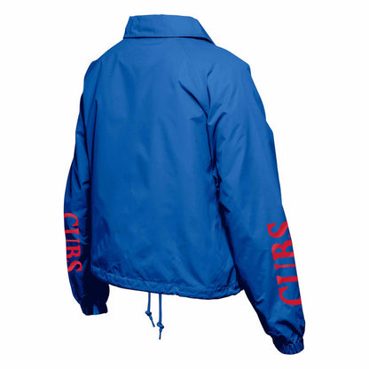 Chicago Cubs Women's New Era Royal Blue Button Up Wind Breaker