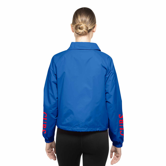 Chicago Cubs Women's New Era Royal Blue Button Up Wind Breaker