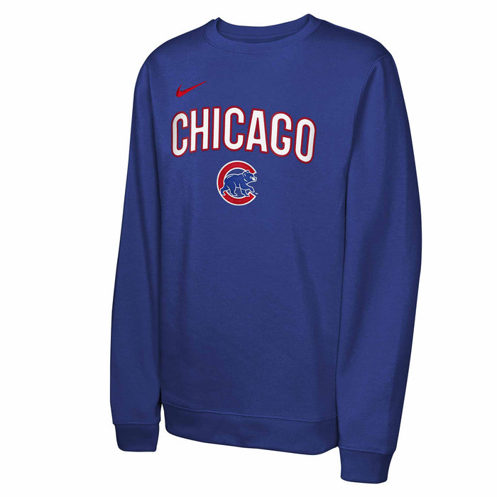 Chicago Cubs Youth Nike Crewneck Fleece