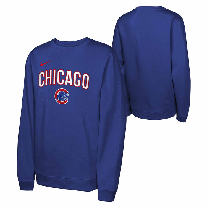 Chicago Cubs Youth Nike Crewneck Fleece