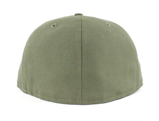Chicken and Broccoli ROOSTER New Era 59Fifty Fitted Hat (Olive Gray Under Brim)
