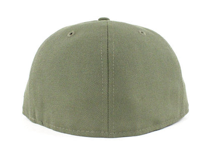 Chicken and Broccoli ROOSTER New Era 59Fifty Fitted Hat (Olive Gray Under Brim)