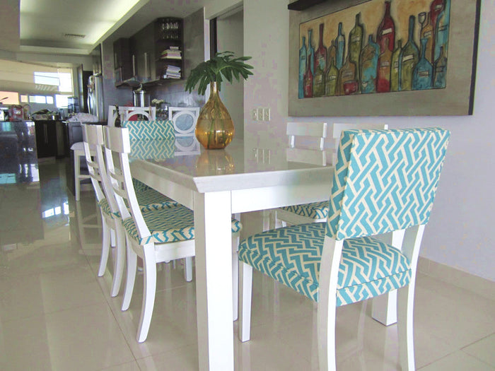 China Seas Fabric: Aga Reverse - Custom Taxicab Yellow on White Belgian Linen / Cotton