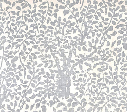 China Seas Fabric: Arbre de Matisse - Cadet Grey / Blue on Tinted 100% Linen