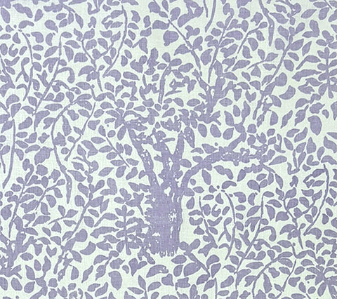 China Seas Fabric: Arbre de Matisse - Custom French Lilac on White 100% Linen