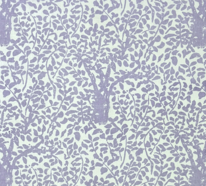 China Seas Fabric: Arbre de Matisse - Custom French Lilac on White 100% Linen