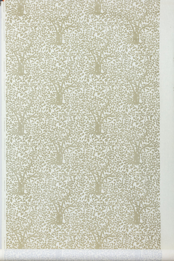 China Seas Fabric: Arbre de Matisse - Custom Gold Metallic on Tinted 100% Linen