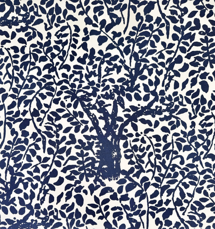 China Seas Fabric: Arbre de Matisse - Custom Navy on White Suncloth (OUTDOOR)