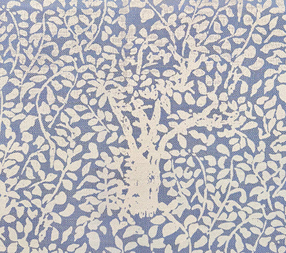 China Seas Fabric: Arbre de Matisse - Custom White on Sky Blue Kinkaid Cloth (OUTDOOR)