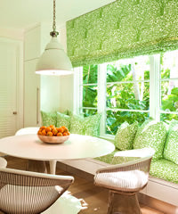 China Seas Fabric: Arbre de Matisse - Custom White on Sky Blue Kinkaid Cloth (OUTDOOR)
