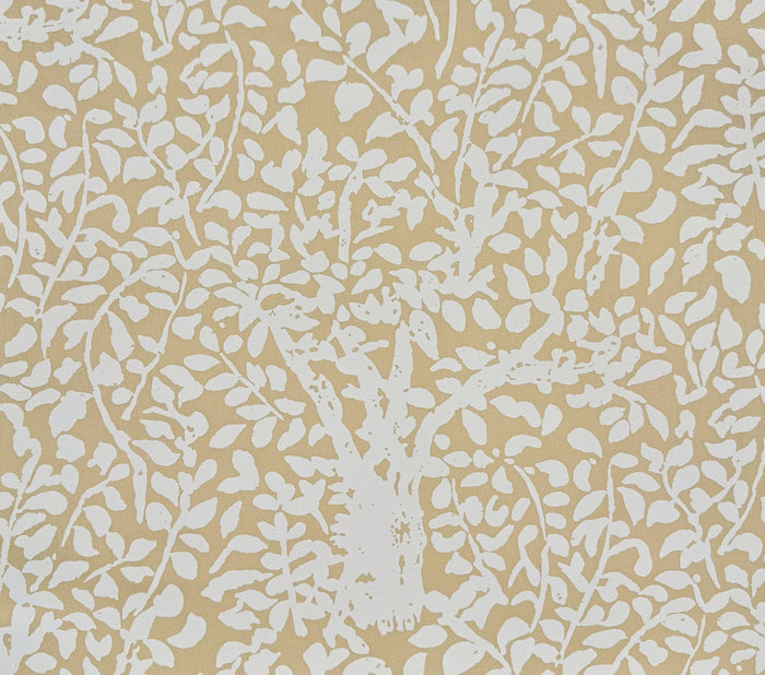 China Seas Fabric: Arbre De Matisse - White on Tinted Custom Linen