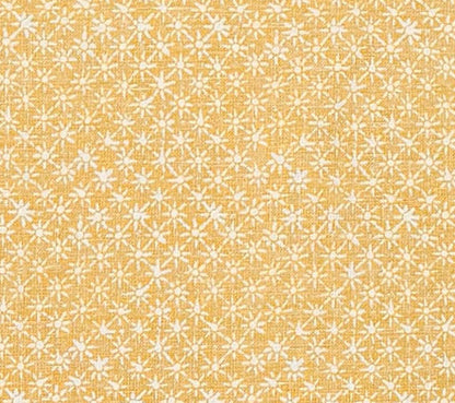 China Seas Fabric: Balinese Star - Custom Inca Gold on White 100% Linen
