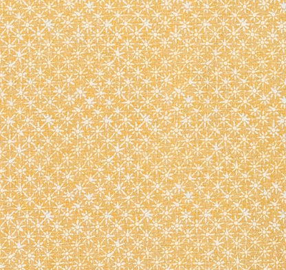 China Seas Fabric: Balinese Star - Custom Inca Gold on White 100% Linen