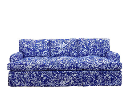 China Seas Fabric: Bonaire II - Custom Royal Blue on White Suncloth (OUTDOOR)