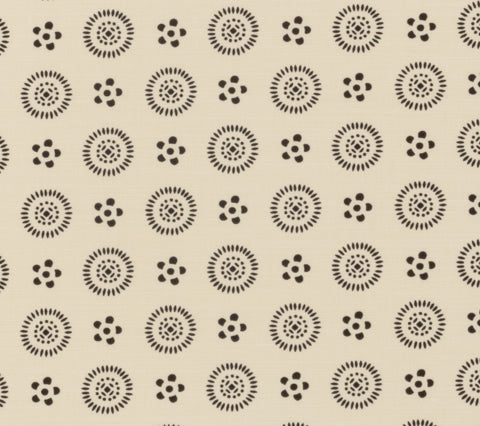 China Seas Fabric: Cecil - Custom Black on Tinted Belgian Linen / Cotton