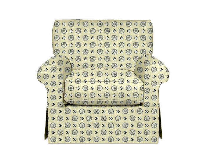 China Seas Fabric: Cecil - Custom Black on Tinted Belgian Linen / Cotton