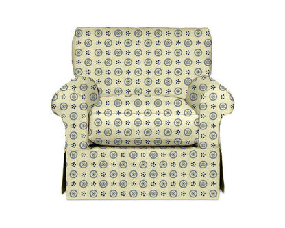 China Seas Fabric: Cecil - Custom Black on Tinted Belgian Linen / Cotton