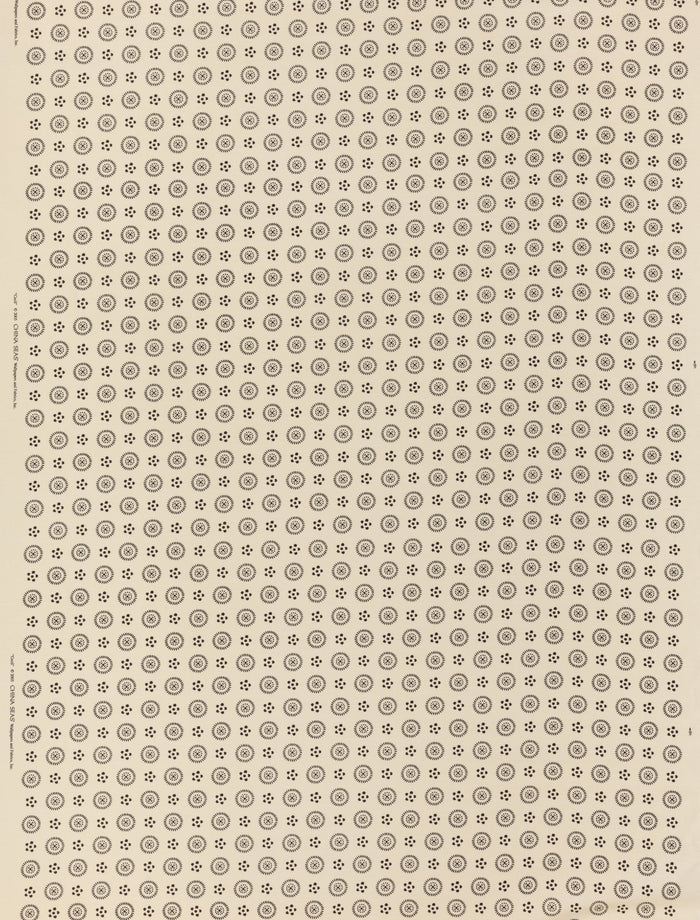 China Seas Fabric: Cecil - Custom Black on Tinted Belgian Linen / Cotton