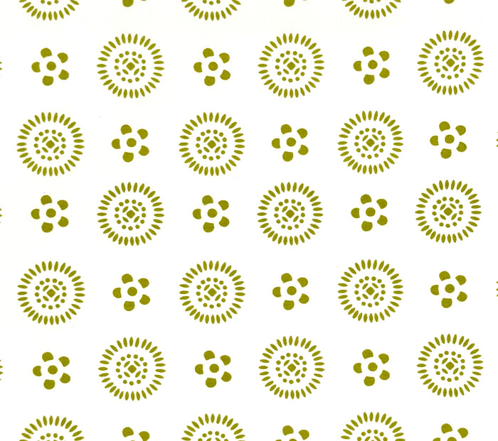 China Seas Fabric: Cecil - Custom Jungle Green on White 100% Cotton / Sateen