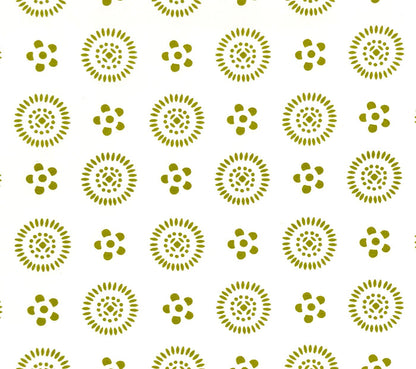 China Seas Fabric: Cecil - Custom Jungle Green on White 100% Cotton / Sateen