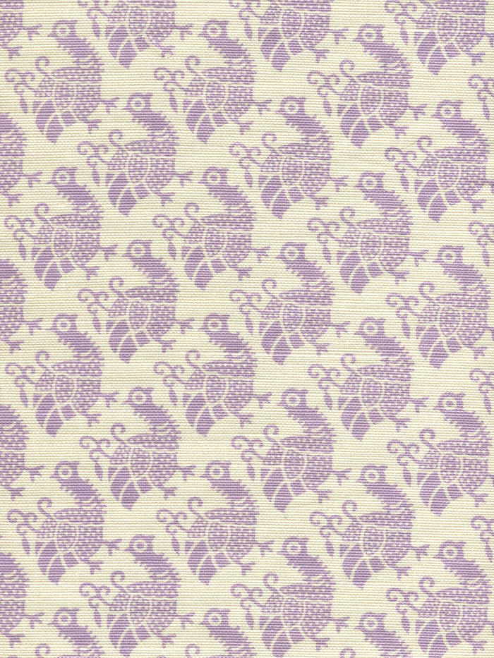 China Seas Fabric: Dunmore - Custom Lilac on Tinted Belgian Linen / Cotton