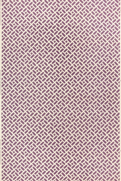 China Seas Fabric: Edo Grande - Custom Purple on Tinted Belgian Linen / Cotton