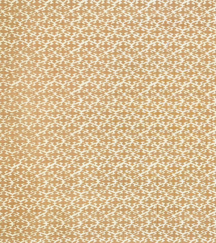 China Seas Fabric: Izmir -Custom Ochre on Tinted Belgian Linen / Cotton