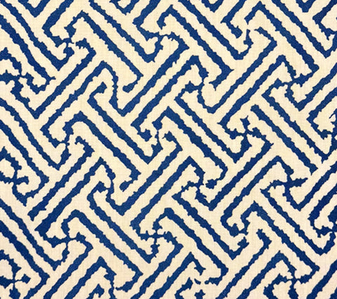 China Seas Fabric: Java Grande - Custom Navy on Vellum Suncloth (OUTDOOR)