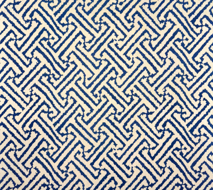 China Seas Fabric: Java Grande - Custom Navy on Vellum Suncloth (OUTDOOR)