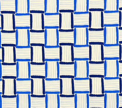 China Seas Fabric: Key West - Custom Multi Blues on White Suncloth (OUTDOOR)