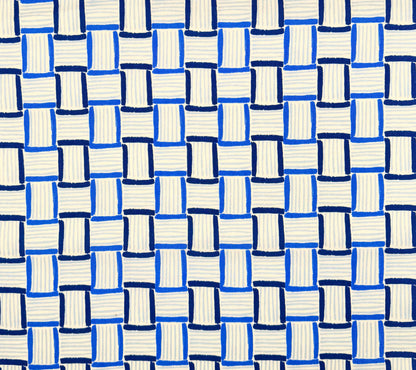 China Seas Fabric: Key West - Custom Multi Blues on White Suncloth (OUTDOOR)