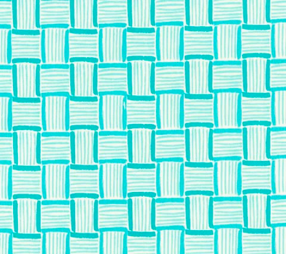 China Seas Fabric: Key West - Custom Multi Turquoise / Aqua on White Linen / Cotton