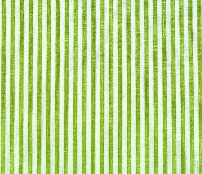 China Seas Fabric: Lulu Stripe - Custom Green on Tinted 100% Linen