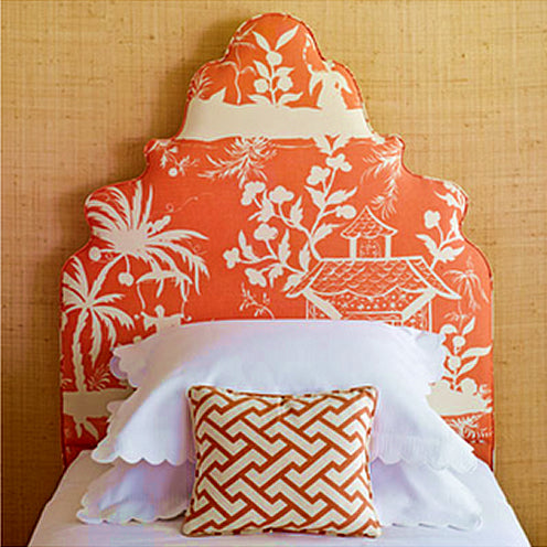 China Seas Fabric: Lyford Background - Custom Turquoise on White 100% Linen