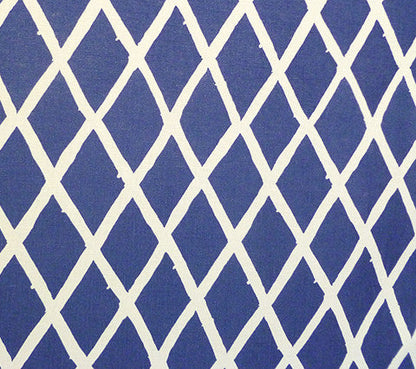 China Seas Fabric: Lyford Diamond Blotch - Custom Navy on White 100% Linen