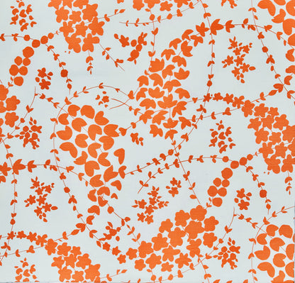 China Seas Fabric: Lysette - Custom Orange on White Belgian Linen/Cotton