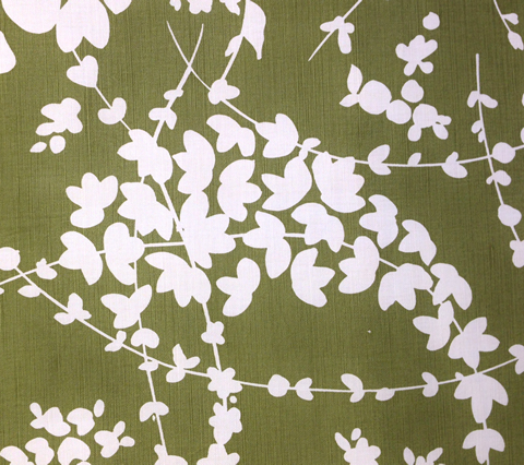 China Seas Fabric: Lysette Reverse - Custom Green on Custom Ground