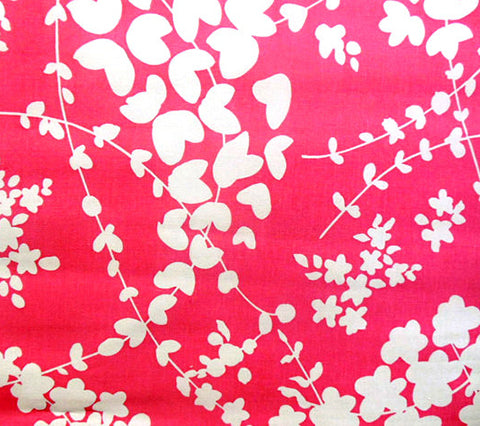China Seas Fabric: Lysette Reverse - Custom Magenta on Tan 100% Linen