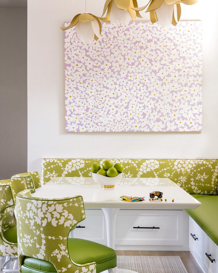 China Seas Fabric: Lysette Reverse - Custom Pale Aqua on White 100% Linen