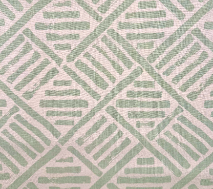China Seas Fabric: Macoco II - Custom Aqua on White 100% Linen