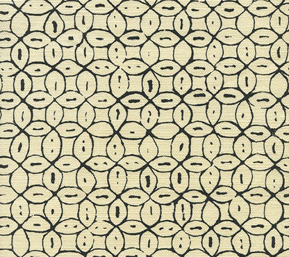 China Seas Fabric: Melong Batik - Custom Black on Tinted Belgian Linen / Cotton