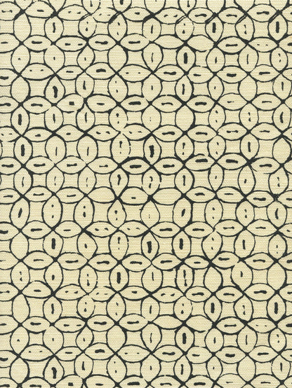 China Seas Fabric: Melong Batik - Custom Black on Tinted Belgian Linen / Cotton
