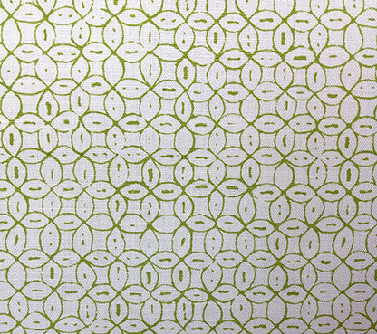 China Seas Fabric: Melong Batik - Custom Green on Tinted Linen / Cotton