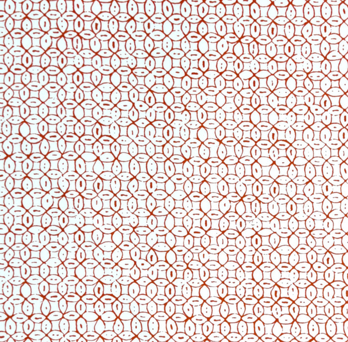 China Seas Fabric: Melong Batik - Custom Salmon on White Suncloth (OUTDOOR)