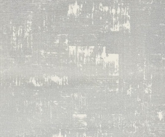 China Seas Fabric: New Shadows - Custom Silver Metallic on White Belgian Linen / Cotton