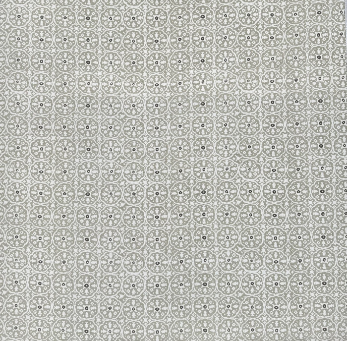 China Seas Fabric: Nitik II - Custom Agate / Slate on Light-Tint Belgian Linen / Cotton