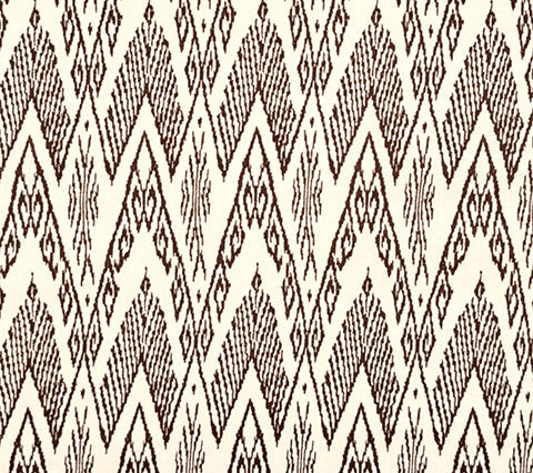 China Seas Fabric: Raffles - Custom Brown on Tan 100% Linen