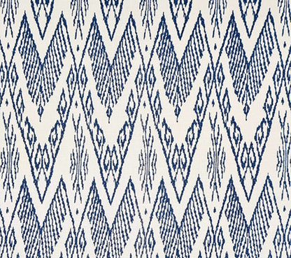 China Seas Fabric: Raffles - Custom New Navy on Tinted Belgian Linen / Cotton